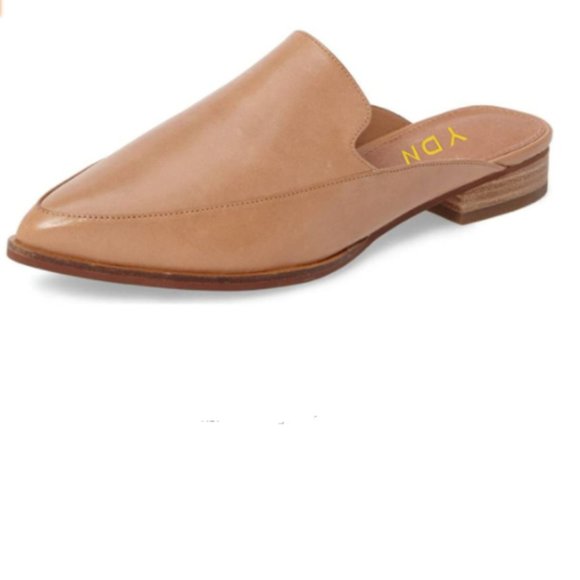 Shoes - YDN Nude Low Heels Mules Flats Loafers